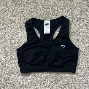 Gymshark Black Racerback Sports Bra